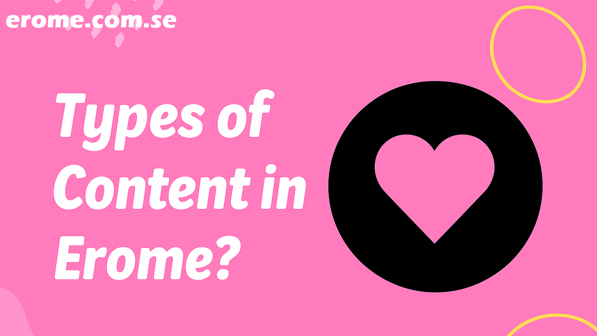 Types of content in Erome?